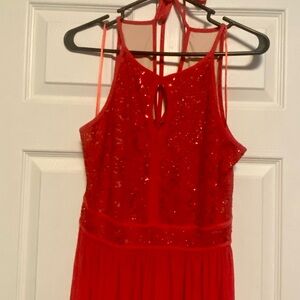 Night Way Collections Red Sequin Dress